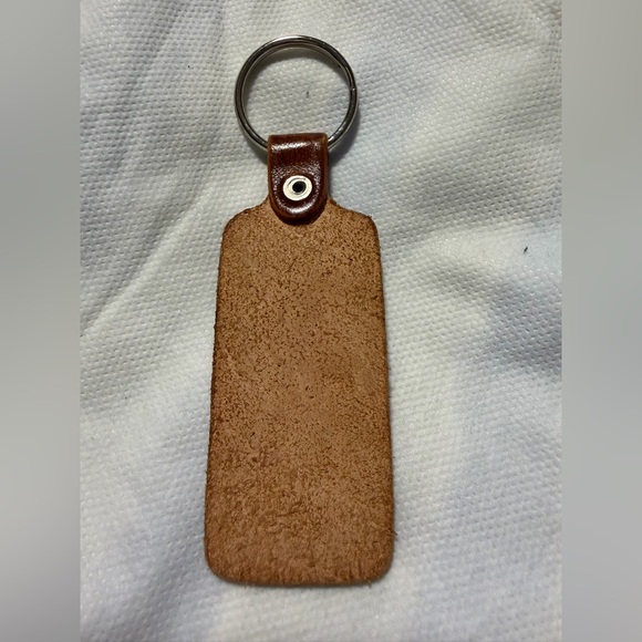 Brown Borinquen Leather Keychain - Picture 2 of 2
